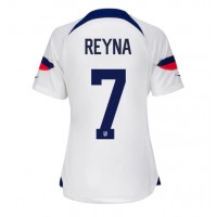 Camisa de time de futebol Estados Unidos Giovanni Reyna #7 Replicas 1º Equipamento Feminina Mundo 2022 Manga Curta